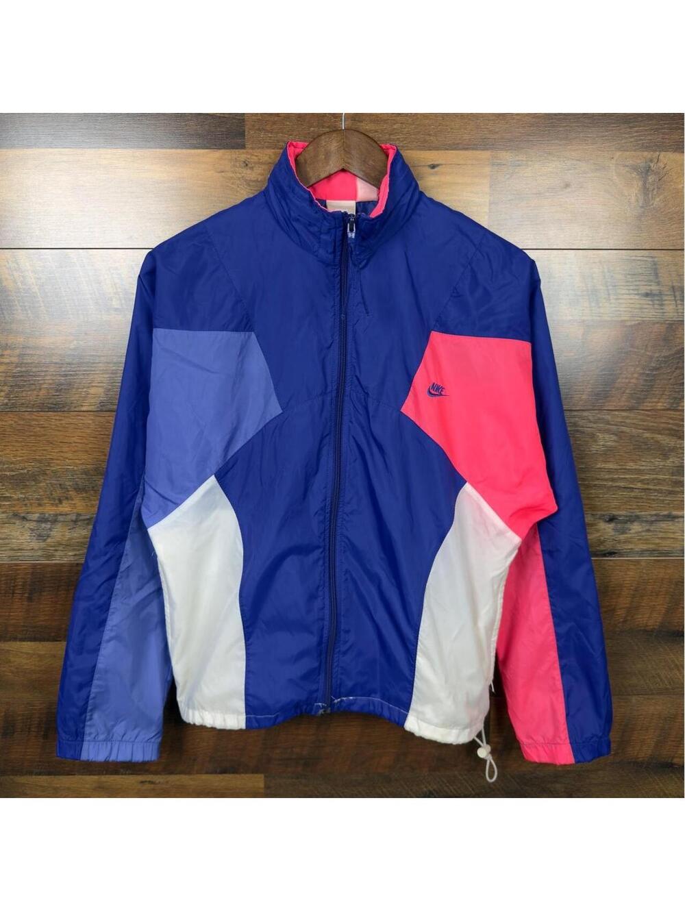 Vintage 90s Nike Colorblock Windbreaker Jacket Small Packable Hood